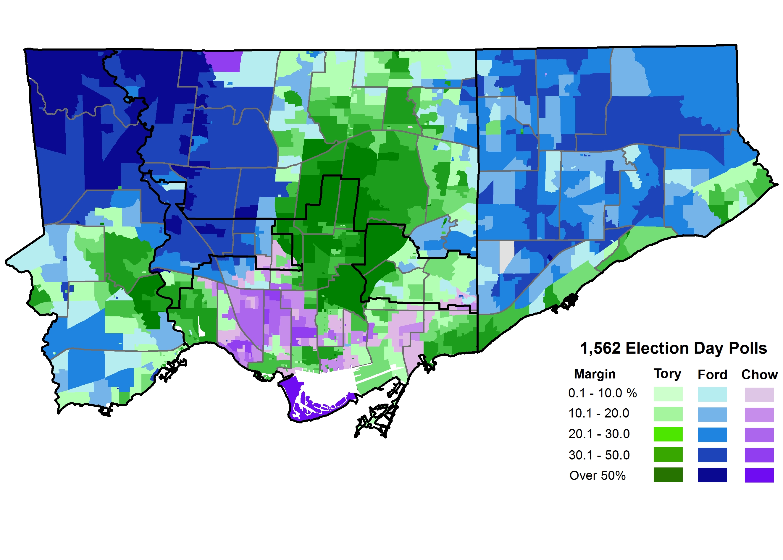 2014 Election - Mayor Votes by Sub 2014