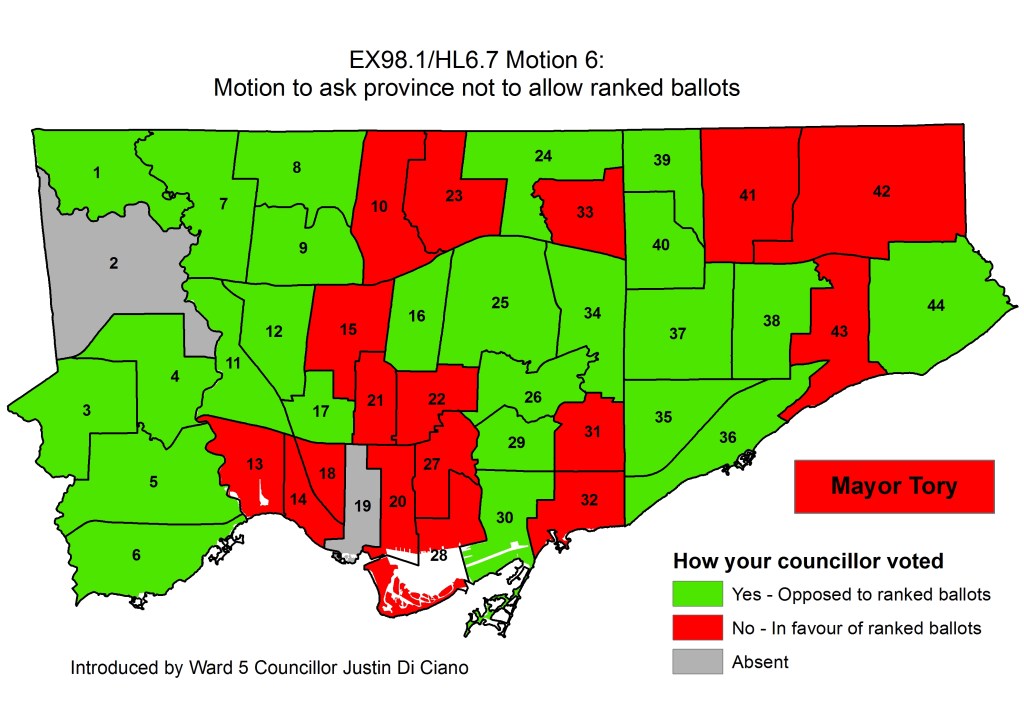 Ranked ballots vote