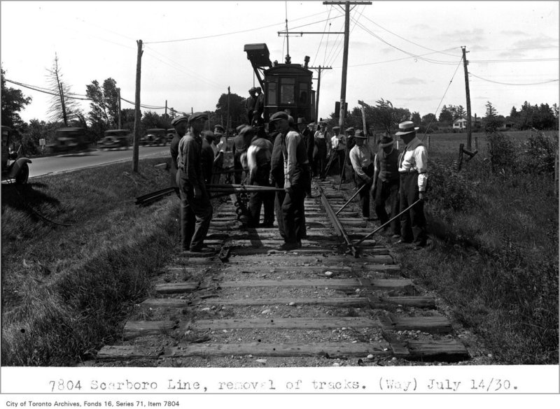Scarborough line, removal of tracks, (Way Department)