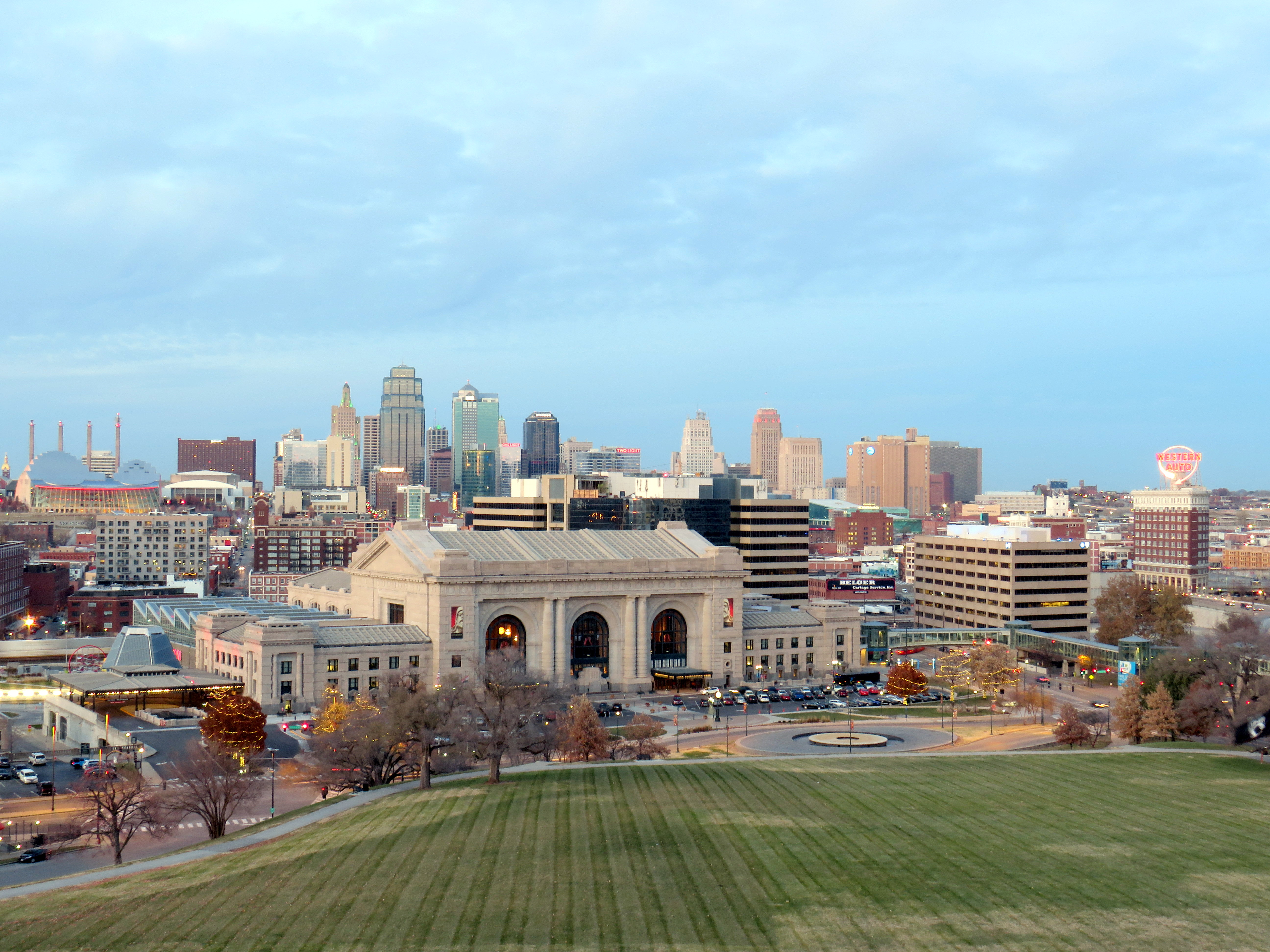 Union Station, with Kansas City's skyline behind