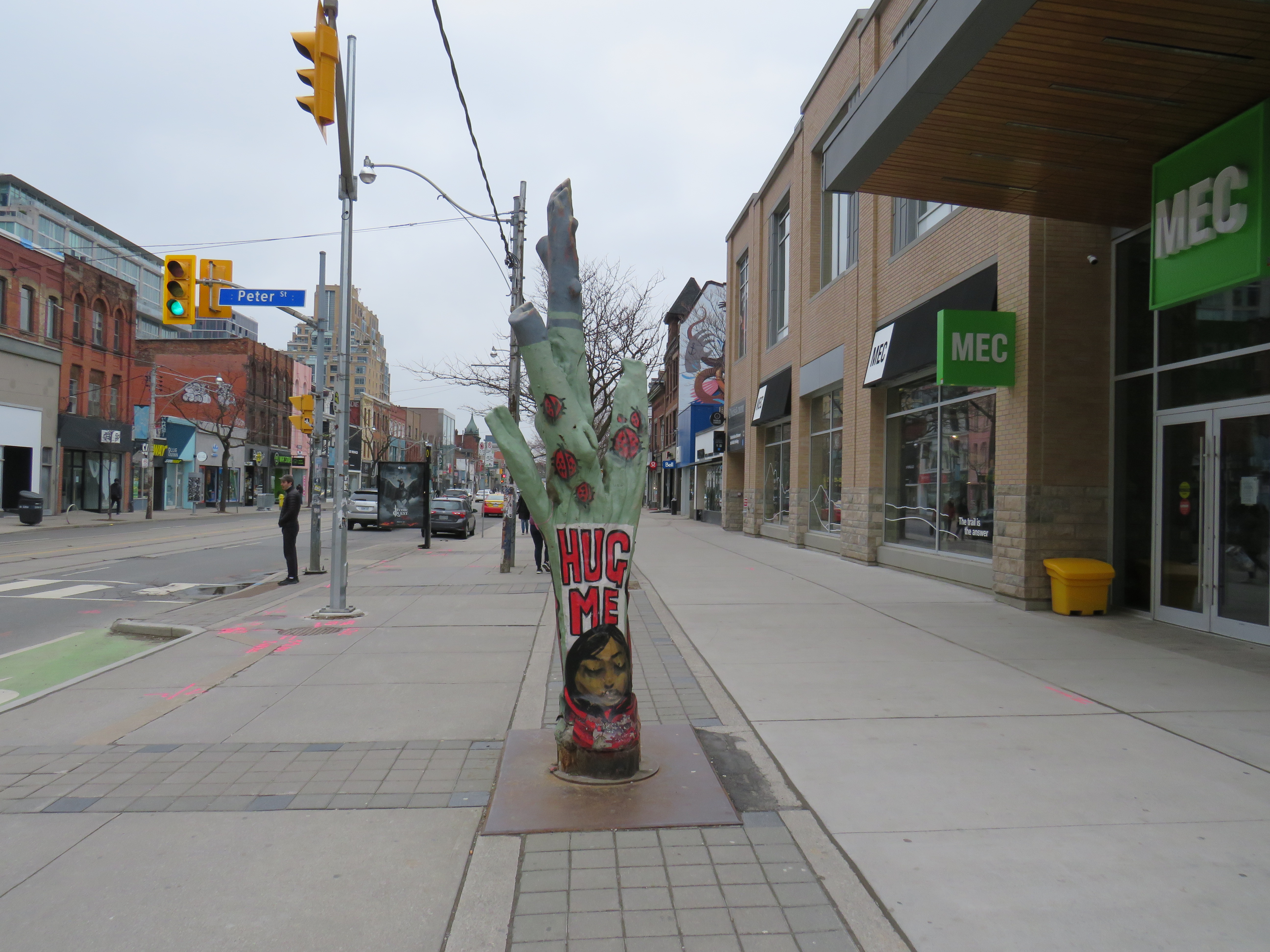"Hug Me" Queen Street West, March 19 2020