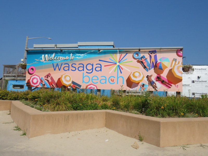 "Welcome to Wasaga Beach" billboard
